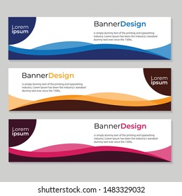 Vector abstract design banner web template. - Vector