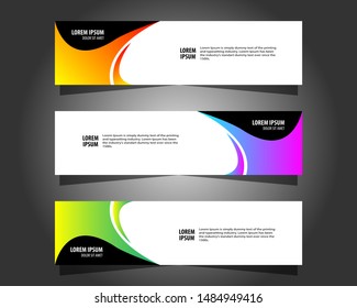 Vector abstract design banner web template.
