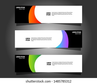 Vector abstract design banner web template.
