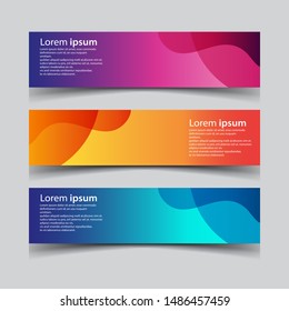 Vector abstract design banner web template