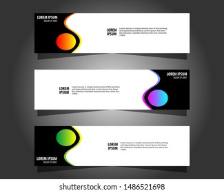 Vector abstract design banner web template.
