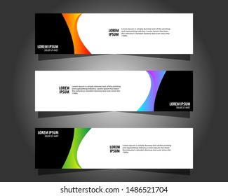 Vector abstract design banner web template.
