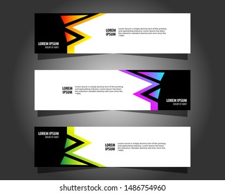 Vector abstract design banner web template.