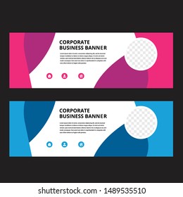 Vector abstract design banner web template.