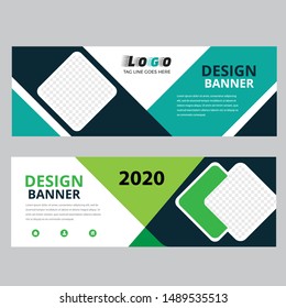 Vector abstract design banner web template.