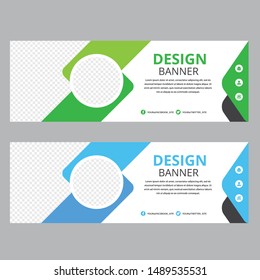 Vector abstract design banner web template.
