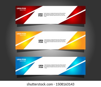 Vector abstract design banner web template.