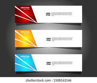 Vector abstract design banner web template.