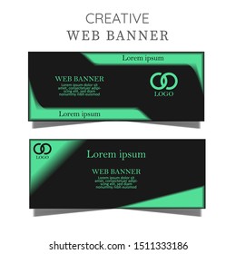 Vector abstract design banner web template.