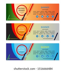 Vector abstract design banner web template