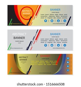 Vector abstract design banner web template