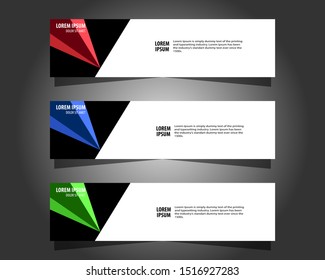Vector abstract design banner web template.