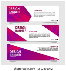 Vector abstract design banner web template.