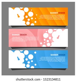 Vector abstract design banner web template.