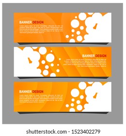Vector abstract design banner web template.
