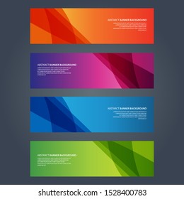 Plantilla web de banners de diseño abstracto de vectores