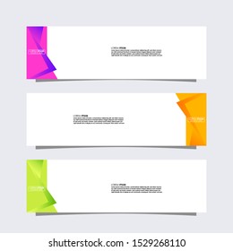Vector abstract design banner web template. Banner web design. Eps10 