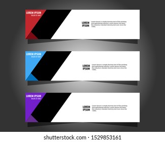 Vector abstract design banner web template.