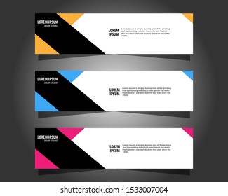 Vector abstract design banner web template.