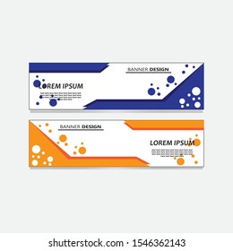 Vector abstract design banner web template.