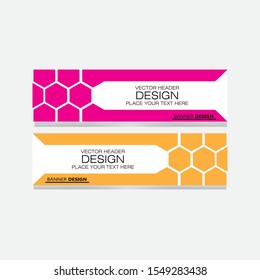 Vector abstract design banner web template.