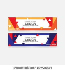 Vector abstract design banner web template.