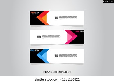 Vector abstract design banner web template.