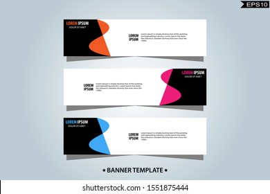 Vector abstract design banner web template.