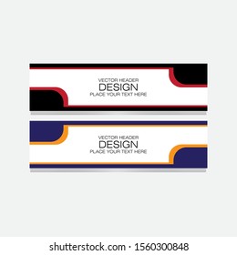 Vector abstract design banner web template.