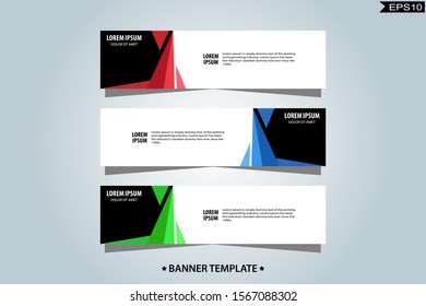 Vector abstract design banner web template.
