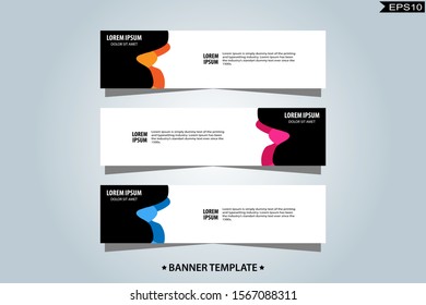 Vector abstract design banner web template.