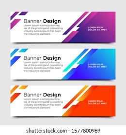 Vector abstract design banner web template.