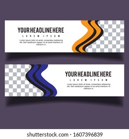 Vector abstract design banner web template.