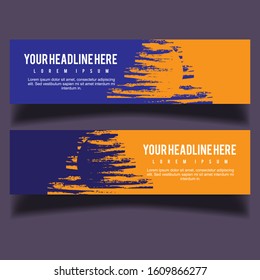 Vector abstract design banner web template.