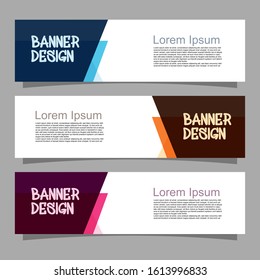 Vector abstract design banner web template.