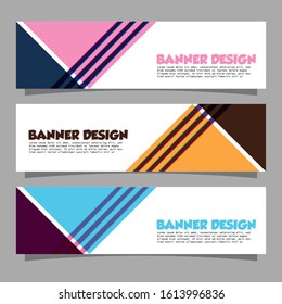 Vector abstract design banner web template.