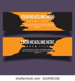 Vector abstract design banner web template.