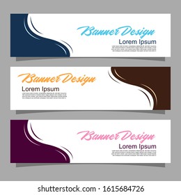 Vector abstract design banner web template.