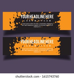 Vector abstract design banner web template.