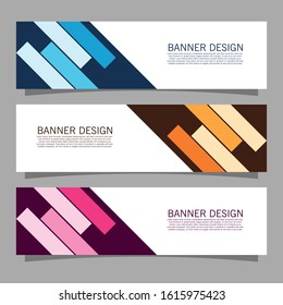 Vector abstract design banner web template.