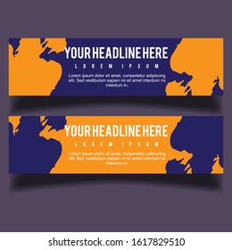 Vector abstract design banner web template.