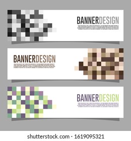 Vector abstract design banner web template.