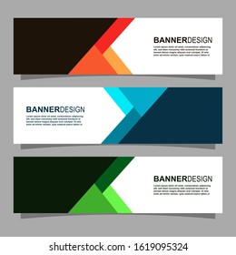 Vector abstract design banner web template.