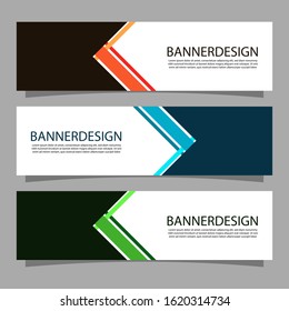 Vector abstract design banner web template.