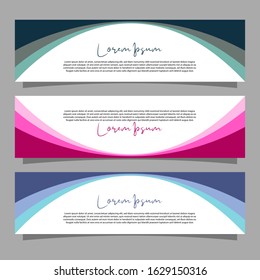 Vector abstract design banner web template.