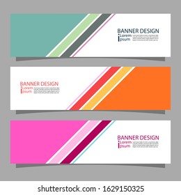 Vector abstract design banner web template.
