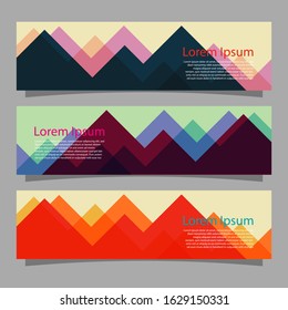 Vector abstract design banner web template.