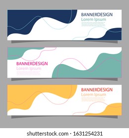 Vector abstract design banner web template.