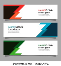 Vector abstract design banner web template.