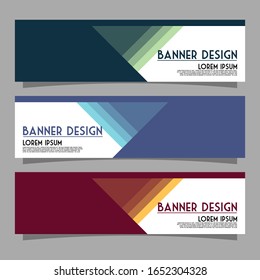 Vector abstract design banner web template.